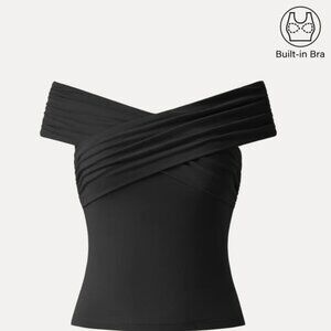 OGL - Eco-SkinKiss® Criss Cross Off Shoulder New Airy Brami Top